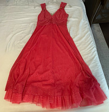 Milly Michelle Pink Formal Dress with Tulle Hem, Tulle Material, Made in USA Med