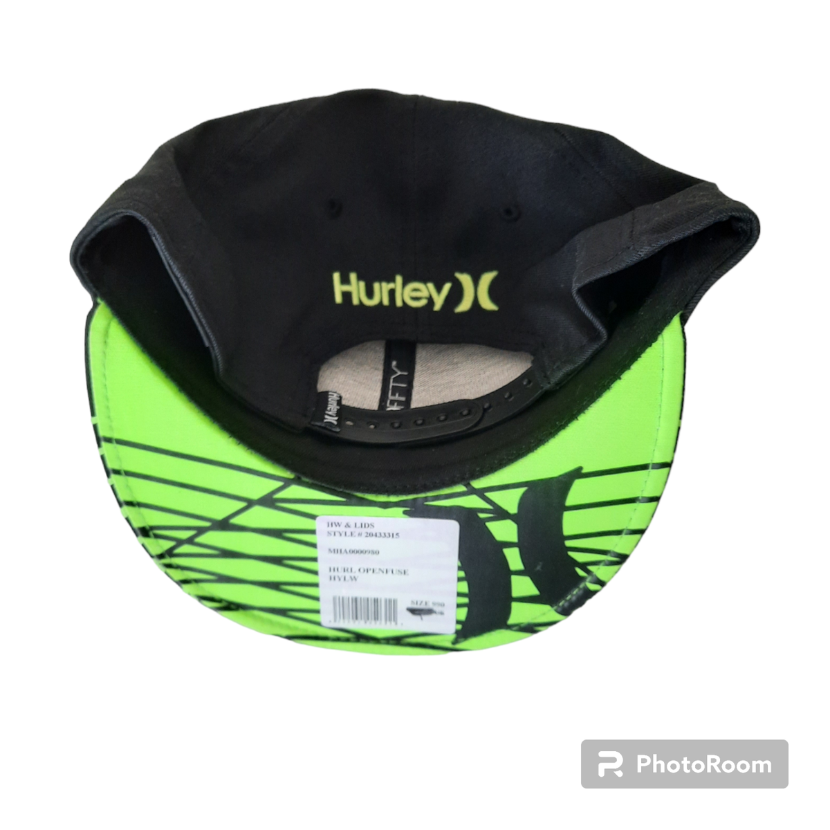 NWT New Era x Hurley Open Fuse 9Fifty Snapback Hat Cap Black-Neon