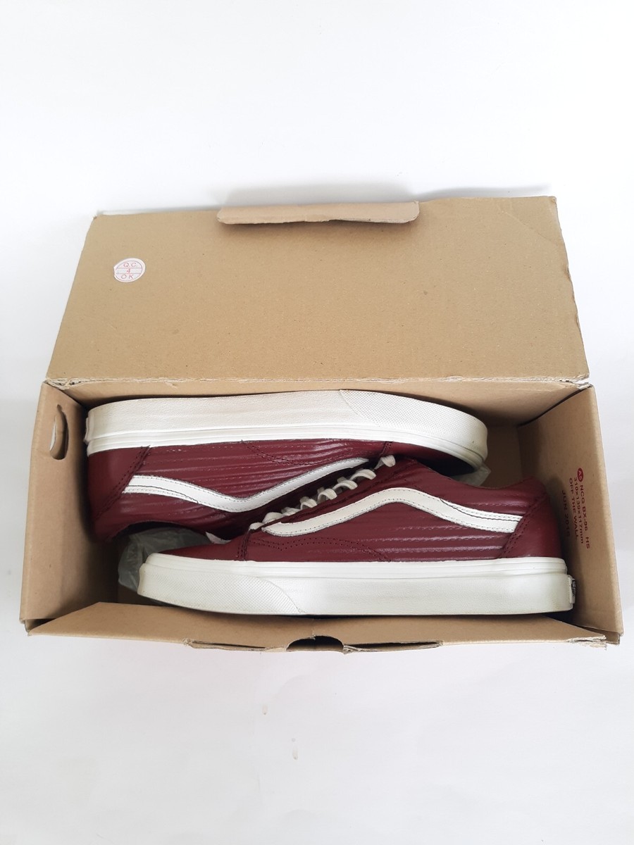 Burgundy Leather Vans Old Skool Moto Leather Vans Old Skool