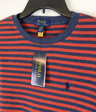 Polo Ralph Lauren Big Boy's L 14-16 Striped Waffle Knit Tee Shirt NEW