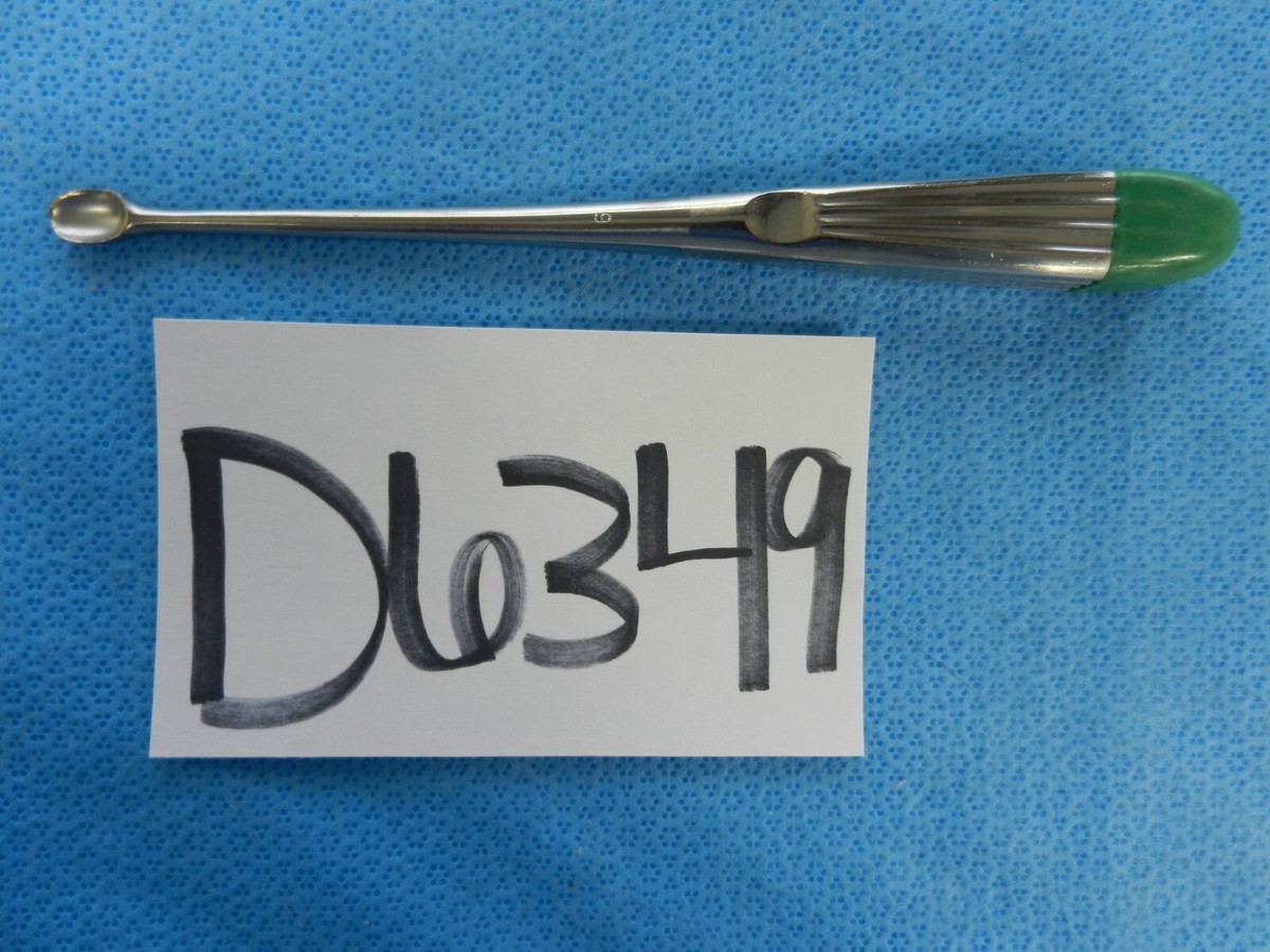D6349 Ruggles Straight Neuro Orthopedic Curette Size 6 20.3cm