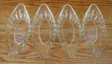 Libbey Fountain Banana Split Ice Cream Bowls Dishes Heavy Glass Clear Set of 4
