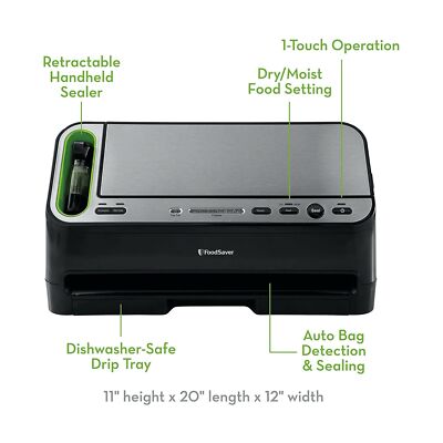 FoodSaver V4400 2-in-1 Vacuum Sealer Machine with Automatic Vacuum
