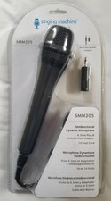 The Singing Machine Smm205 Dynamic Wired Microphone W/adapter New