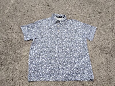 Cremieux Classics Polo Shirt Mens Medium Blue Short Sleeve