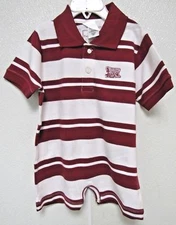 NCAA Oklahoma Sooners Schooner Logo Rugby Romper Two Feet Ahead Select Size