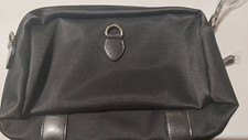 Pochette nera in tessuto con 2 zip Uomo / Donna Pierre Cardin Paris