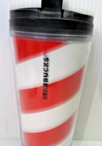 Starbucks Candy Cane Striped 2009 12oz Travel Tumbler - Picture 2 of 2
