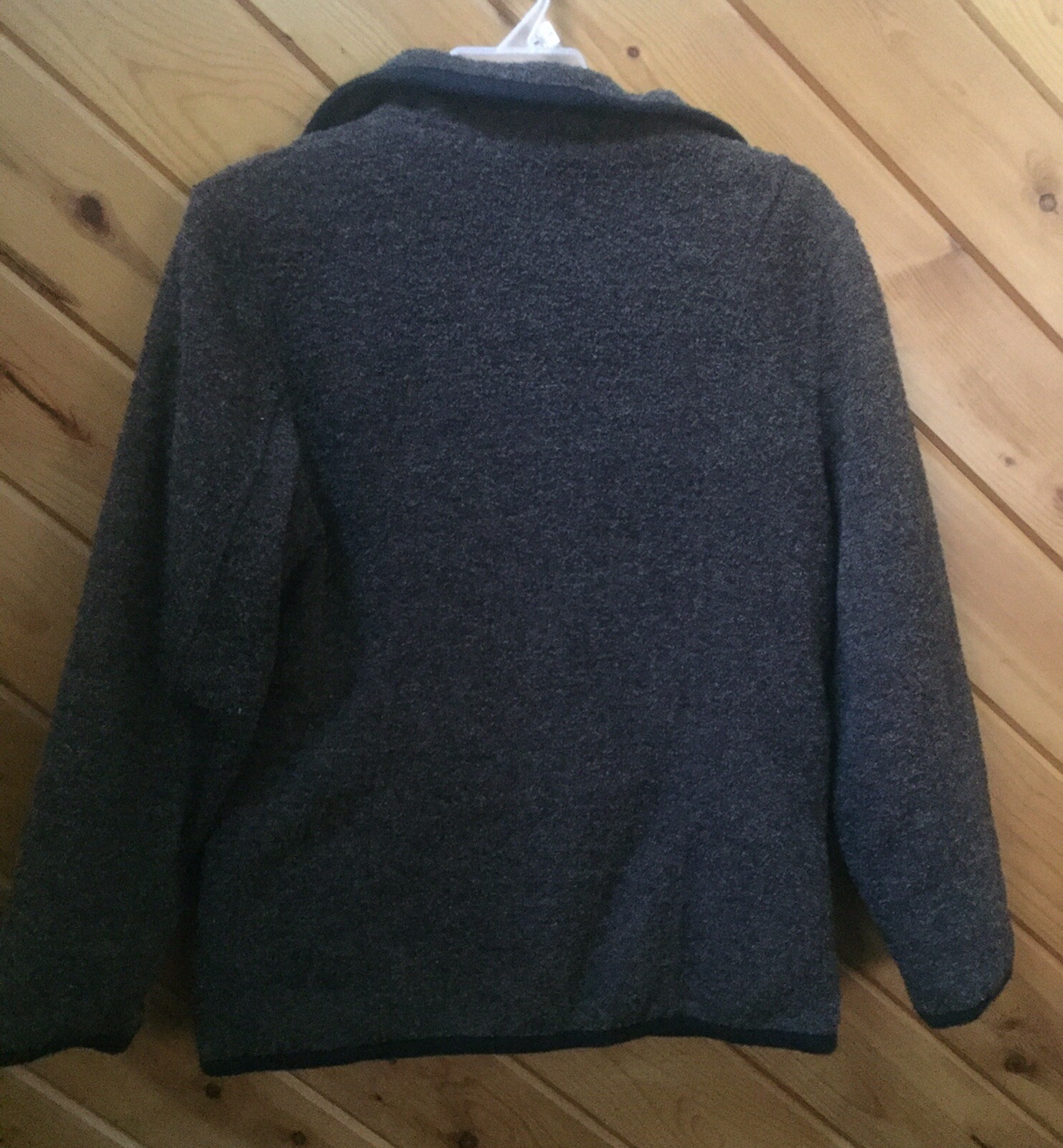 Outbrook Large Coat Black Lined Solid Brown Fleec… - image 2