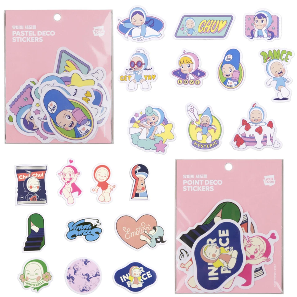 Yumi's Cells Deco Stickers Korean Line Naver Webtoon Love Hunger Naughty