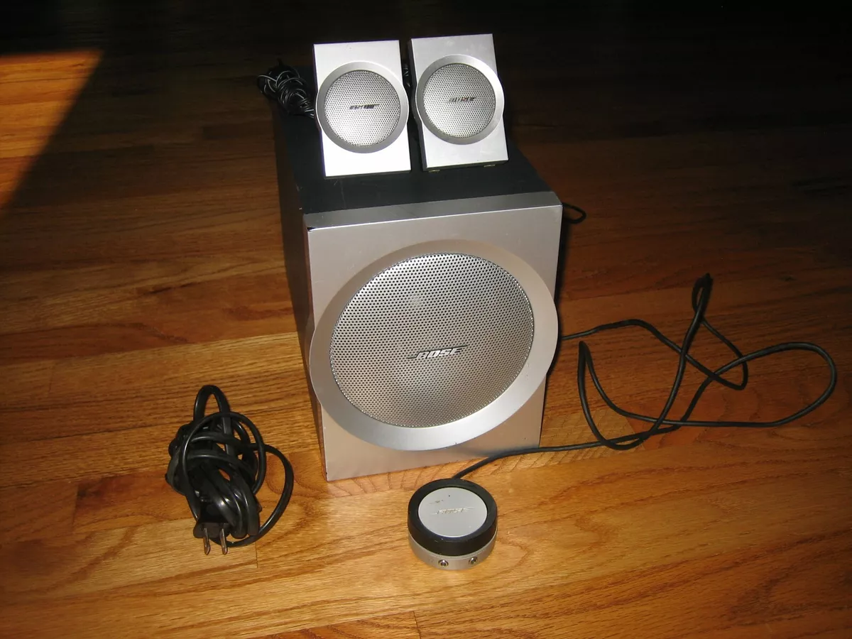 Bose 3 Multimedia Speaker System 2 Satellites &amp; VolumeKnob | eBay