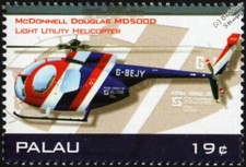 McDonnell Douglas MD-500D (Hughes 500) Light Utility Helicopter Aircraft Stamp