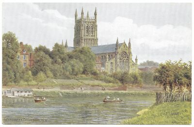 Worcester Cathedral NW von A R Quinton unbenutzt - Salmon 3098