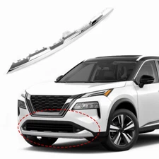 ABS Chrome Front Bumper Lower Molding Cover Trim Fit For 2021 2022 Nissan Rogue