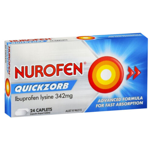 Nurofen Ibuprofen Quickzorb Muscular Pain Headache Migraine Relief 24 Caplets - Picture 1 of 12