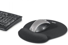 WB Allsop 30203 Memory Foam Mouse Pad - Ergonomic Wrist Rest Black