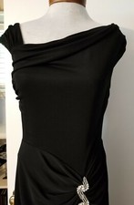 VTG Tadashi Shoji XS evening gown asymmetrical neckline off shoulder