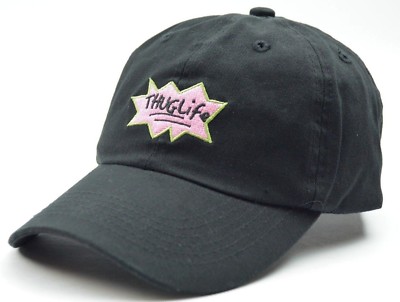 Black Sheep Thug Life Black Adjustable Cap Dad Hat 