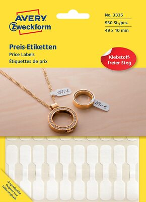 AVERY Zweckform 3335 Preisetiketten (49 x 10 mm, selbstklebende Schmucketiketten