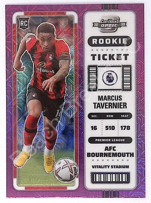 Marcus Tavernier RC BOURNEMOUTH 2022-23 Panini Chronicles Ticket Purple Mojo