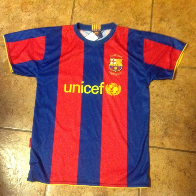 FCB Unicef 50th anniversary official youth medium jersey eBay