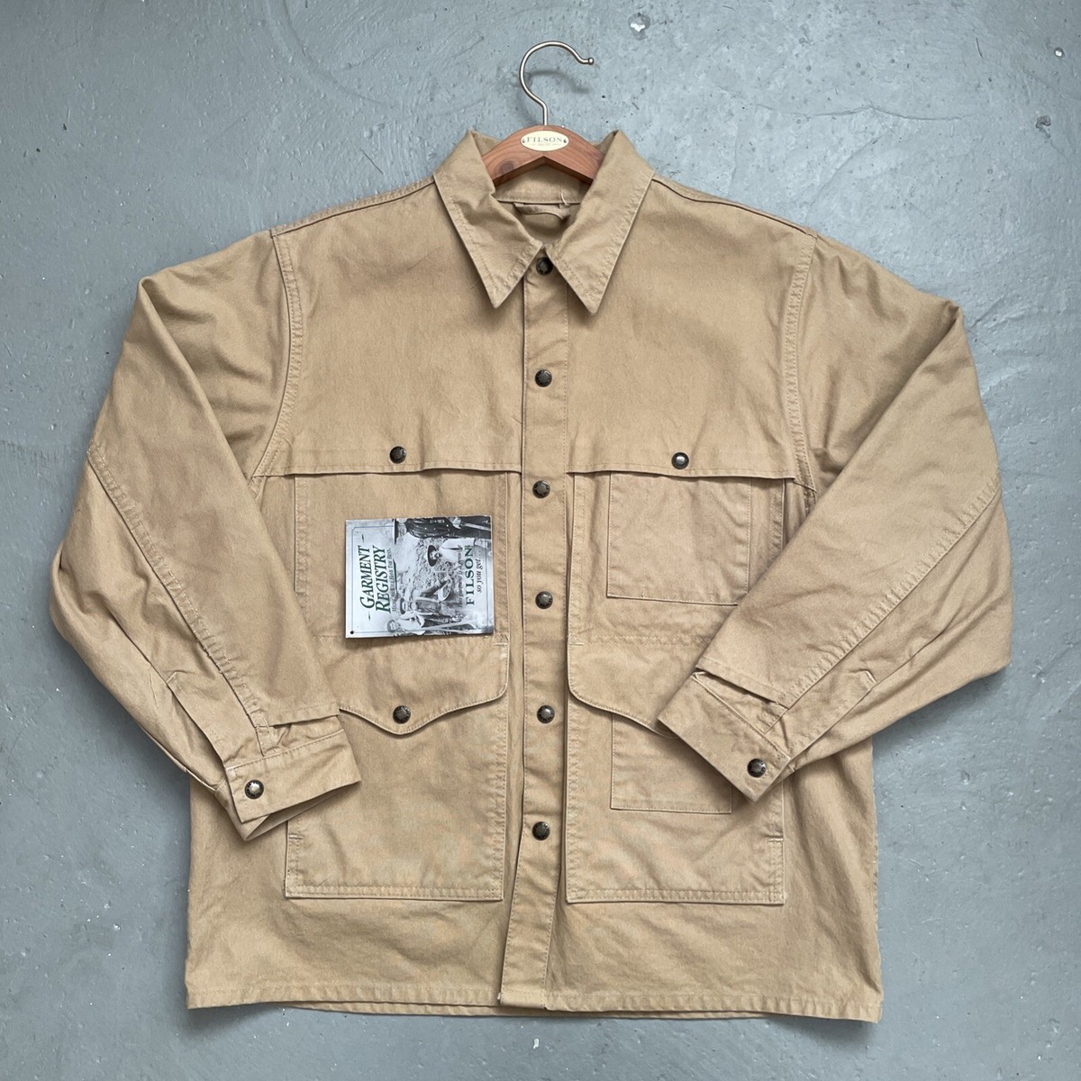 Vintage Filson 10074 Dry Tin Cloth Hunting Cruiser Jacket