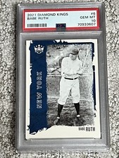 PSA 10 GEM MINT BASEBALL CARD 2021 DIAMOND KINGS HOF BABE RUTH NEW YORK YANKEES