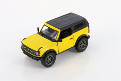 2022 Ford Bronco Hard Top Close Top 1:34 Scale Diecast Model Yellow by Kinsmart