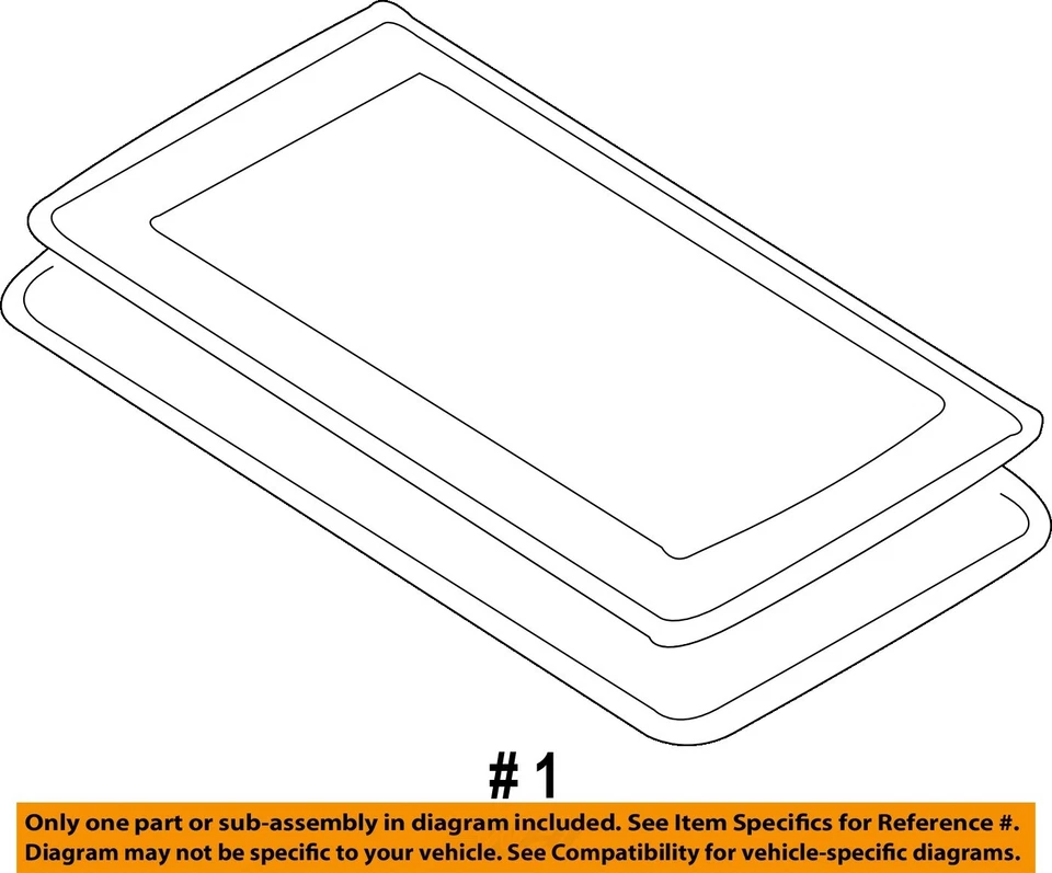 Roof Glass OEM 2002 2003 2004 2005 2006 Infiniti Q45 - Image 4 of 4