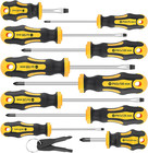 10pc Magnetic Screwdriver Set – Pro & Home Use, Slotted/Phillips, Ergonomic Grip