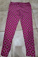 NEW Vintage Lularoe TC Leggings Pink and Mint Geometric Tall  Curvy