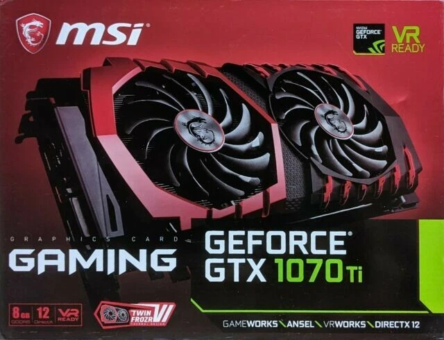MSI GeForce GTX 1070 Ti 8GB GDDR5 Graphics Card V330 237R