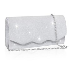 Evening Bag Clutch Purse for Women, Sparkling Formal Handbag with Crossbody C...