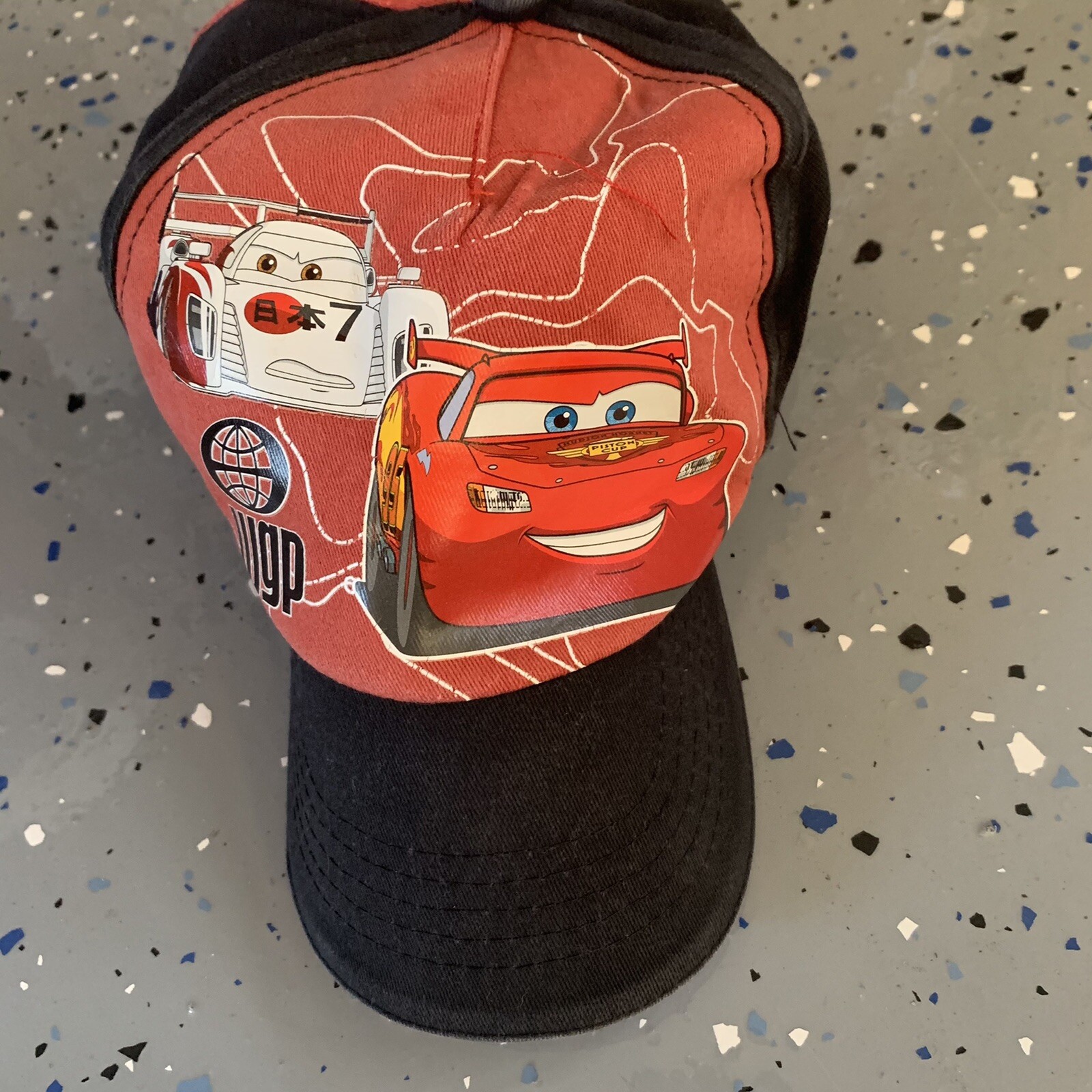 DISNEY PIXAR CARS TRUCKER PATCH CAP CHAMPIONS CUSTOMS… Gem