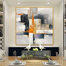 Hand-painted Oil Painting Abstract Modern Light Color Extravagant Entrance