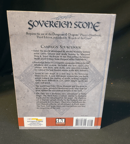 Libro de Recursos de la Campaña Sovereign Stone Fantasía D20 RPG Juego de Rol - Imagen 2 de 3