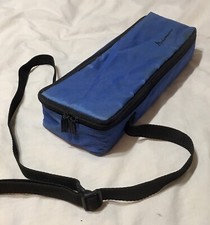 Vintage 80s Musicmovers Cassette Carry/ Storage Case Blue Holds 15 Cassettes