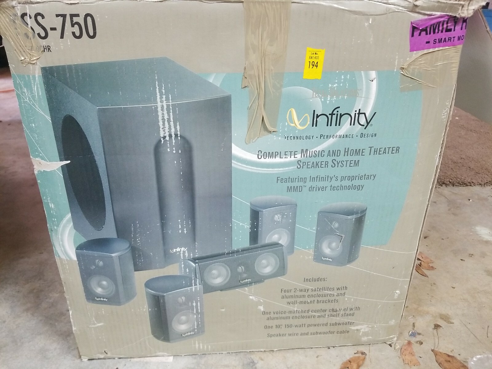 infinity 750 subwoofer