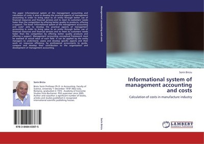 Informational system of management accounting and costs Sorin Briciu
