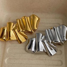 Geometric 18K Gold PVD Plated Metal Brooch Pin Unisex Jewelry 2025