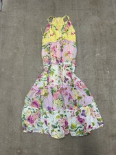 Anthropologie PQ Tiered Maxi Floral Boho Colorful Dress Size M/L