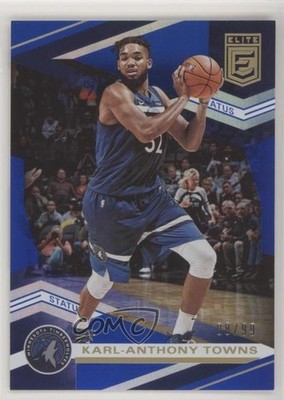 2019-20 Donruss Elite Status Text Error Blue 8/99 Karl-Anthony Towns #93 6fs