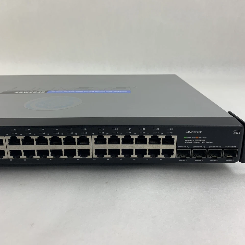 Linksys SRW2048 48 Port 10/100/1000 Gigabit Switch Tested Reset - Image 4 of 4