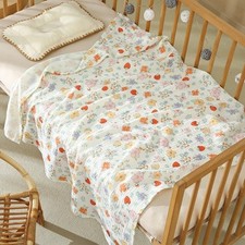 Baby Blanket Newborn Muslin Swaddle Cotton Bath Towel Summer Stroller Cover Wrap