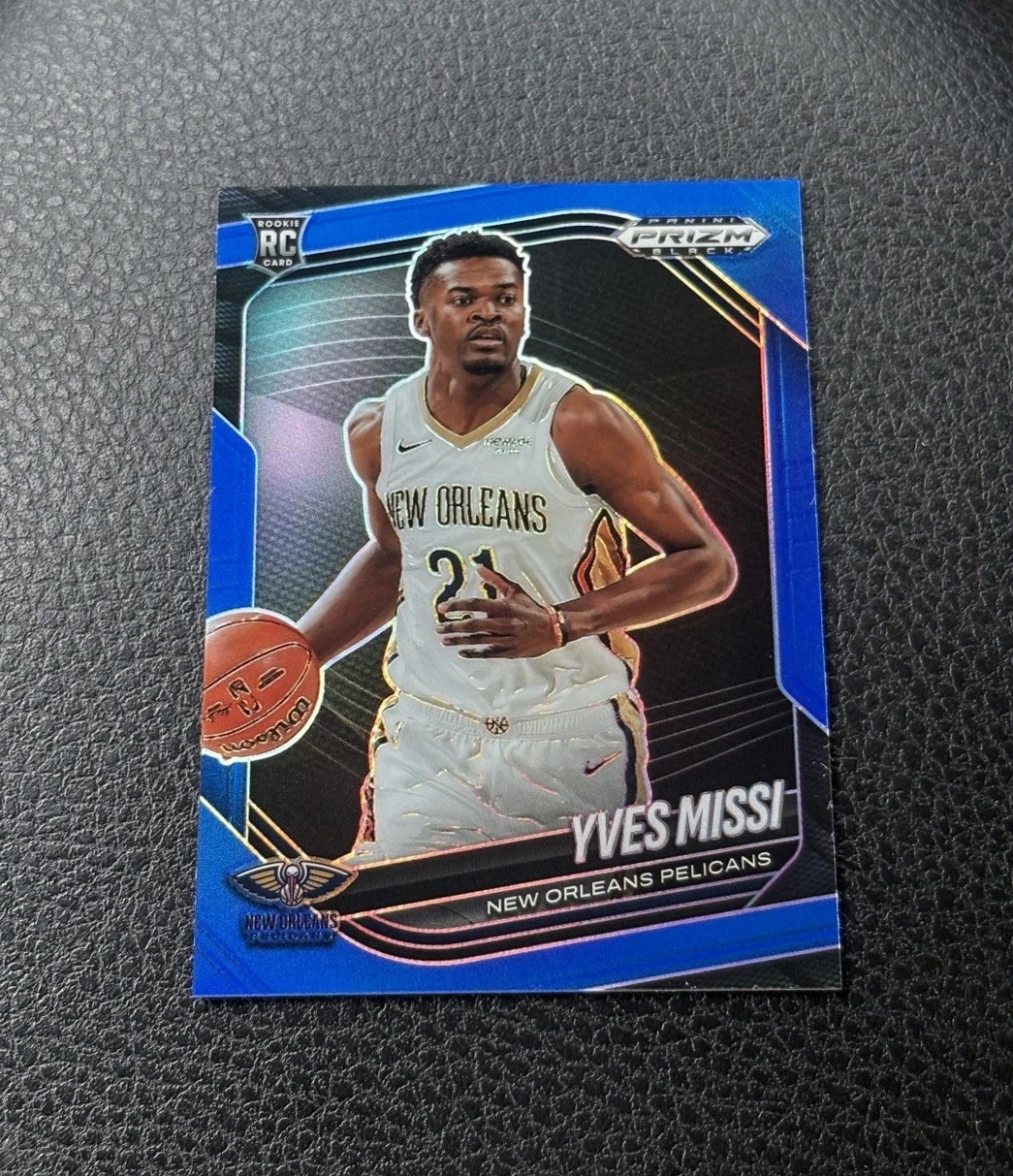 2024-25 Panini Prizm Black - Yves Missi #3 Blue Prizm /199 (RC)