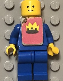 Lego Lot 3 Classic Yellow Castle Knights Minifigure Crown Sticker Vest Flag 1978