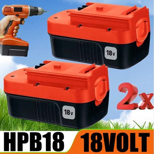 2-Pack Replacement 18V NiMH Battery For Black+Decker HPB18, HPB18-OPE, 244760-00 – 4.5Ah
