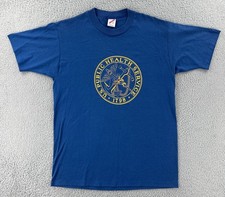 Vtg Jerzees Large Blue Single Stitch USA Made T Shirt U.S. Public Health Service