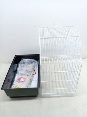 Ferplast Vogelkaefig IBIZA OPEN, Wellensittichkaefig Weiss 49 x 30 x 69 cm