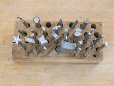 30 Craft Tool Craftool USA Leather Stamping Tool Punch Organizer Misc Shapes